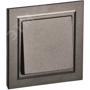 BRITE Выключатель одноклавишный 10А в сборе ВСР10-1-0-БрТБ темная бронза IEK - фото 1