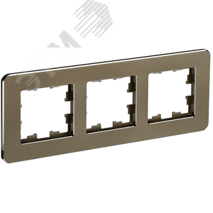 BRITE Рамка 3 поста РУ-3-1-Бр металл латунь RE IEK - фото 1