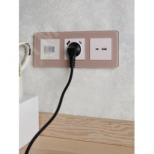 BRITE Рамка 3 поста РУ-3-2-Бр стекло дымчатый RE IEK - фото 5