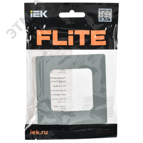 FLITE CLASSIC Рамка 1-местная РУ-1-К-ФлС серый IEK - фото 2