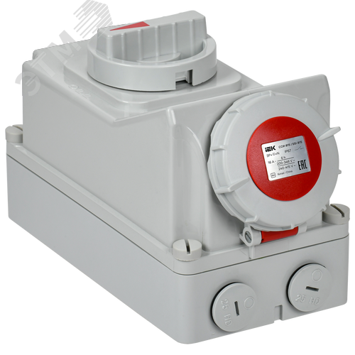 Изображение товара Розетка с механической блокировкой ССИ-815 16А-6ч/380В 3P+PE+N IP67 IEK (шт)