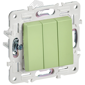 Изображение товара SKANDY Выключатель 3-клавишный 10А SK-V11G мятный IEK (шт)