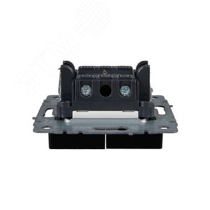 BRITE Выключатель двухклавишный с индикацией 10А ВС10-2-1-БрЧ черный - фото 4