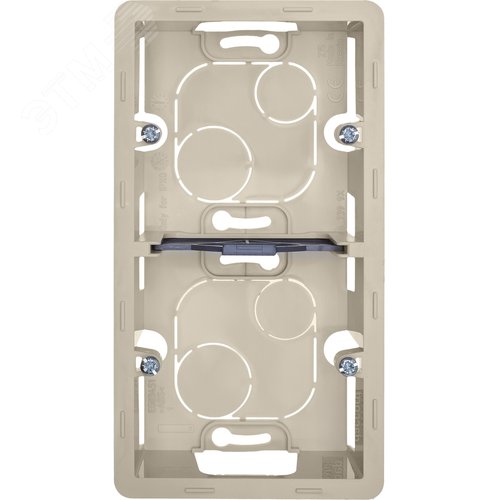 Коробка для накладного монтажа 2-местная слоновая кость INSPIRIA - фото 4