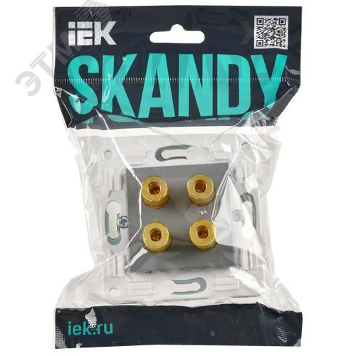 SKANDY Аудиорозетка 4-местная SK-A01Gr серый IEK - фото 6
