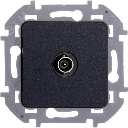 Розетка TV проходная антрацит INSPIRIA - фото 4