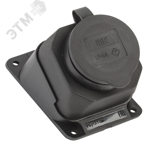 Изображение товара Розетка РБу13-1-0м защитная крышка угловая настенная ОМЕГА IP44 (шт)