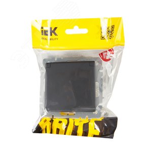 BRITE Розетка с заземлением с защитными шторками и крышкой 16А IP20 РСбш10-3-БрГ графит - фото 7