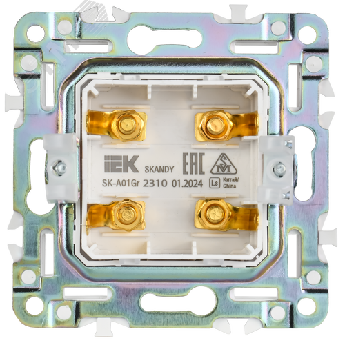 SKANDY Аудиорозетка 4-местная SK-A01Gr серый IEK - фото 2