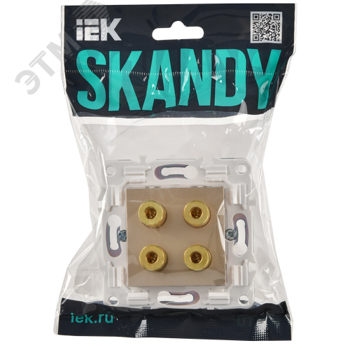 SKANDY Аудиорозетка 4-местная SK-A01Sa песочный IEK - фото 2