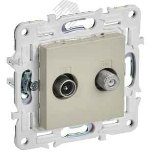 Изображение товара SKANDY Розетка двойная TV+SAT SK-A13B бежевый IEK (шт)