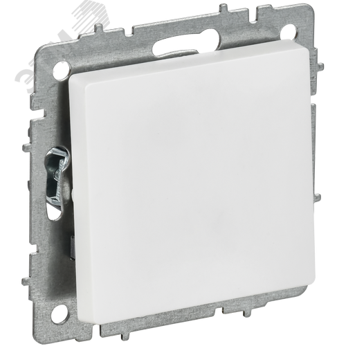 BRITE Выключатель 1-клавишный самовозвратный 10А ВС10-1-4-БрАБ арктический белый IEK - фото 1