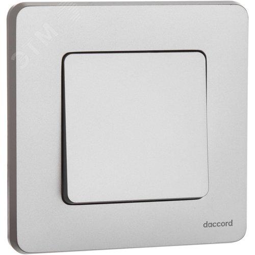 Выключатель 1-клавишный проходной 10АХ безвинтовое крепление алюминий INSPIRIA - фото 3