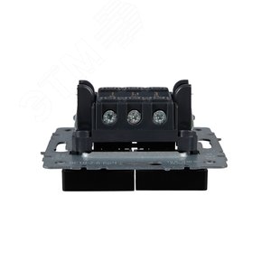 BRITE Выключатель двухклавишный проходной 10А ВС10-2-6-БрЧ черный - фото 4