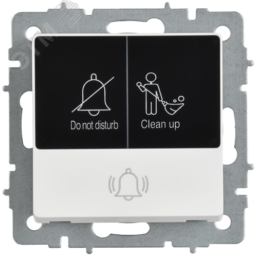 BRITE Кнопка звонка с индикацией для отелей 10А ВС10-1-9-БрАБ арктический белый IEK - фото 3