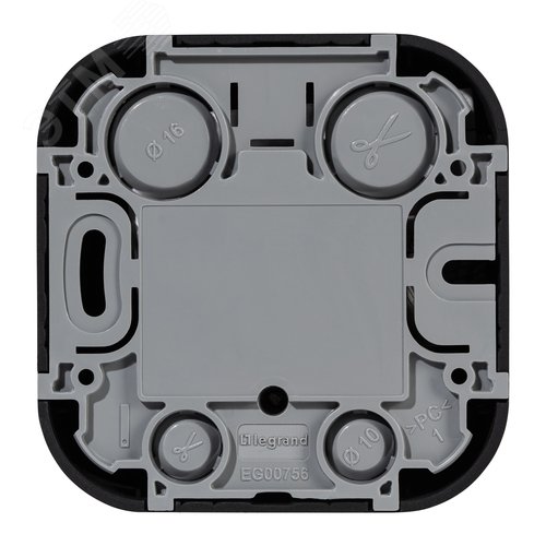 Розетка для открытой установки TV тип звезда черный матовый QUTEO - фото 3