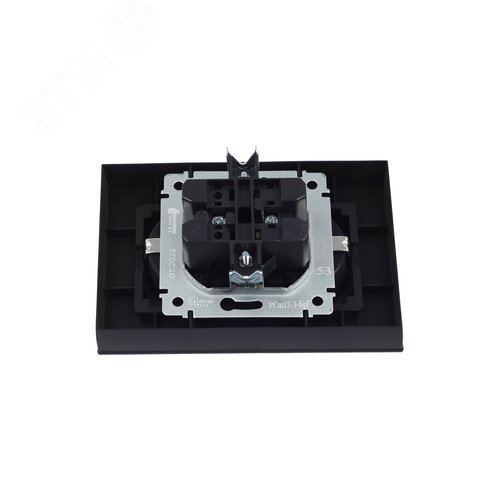 BRITE Розетка двойная с заземлением с защитными шторками 16А в сборе РСш12-3-БрГ графит - фото 5