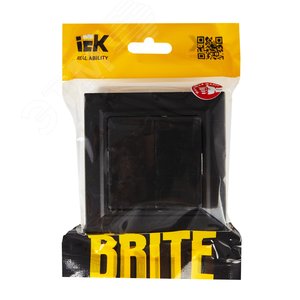 BRITE Выключатель двухклавишный 10А в сборе ВСР10-2-0-БрЧ черный IEK - фото 6