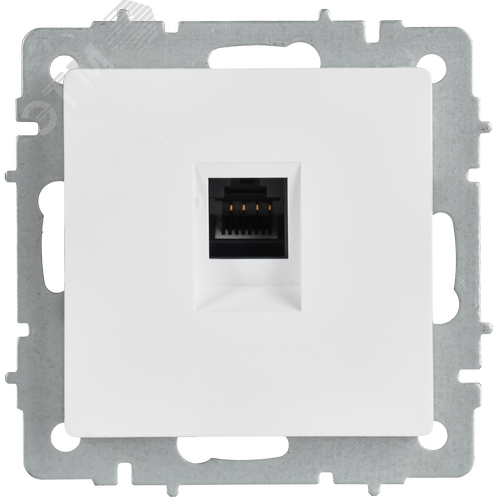 BRITE Розетка компьютерная RJ45 кат.6 РК11-БрАБ арктический белый IEK - фото 3