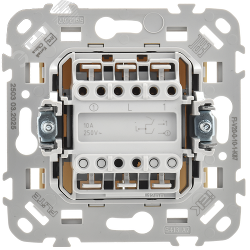 FLITE Выключатель 2-клавишный 10А ВС12-1-0-ФлН навахо IEK - фото 4