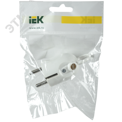 Евровилка угловая с ушком белая 16 А - фото 2