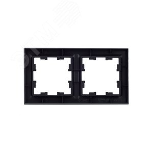 BRITE Рамка 2 поста РУ-2-БрГ графит - фото 4