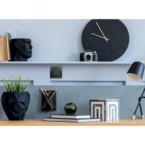 Розетка USB A+C 15Вт антрацит ETIKA - фото 2