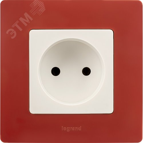 Рамка 1-местная красный ETIKA - фото 2