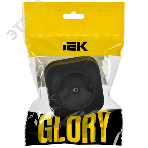 GLORY Розетка для открытой установки TV РТВ20-ХЧм черный матовый IEK - фото 2