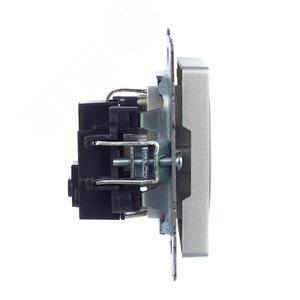 BRITE Розетка с заземлением без защитных шторок 16А РС11-1-0-БрА алюминий - фото 3