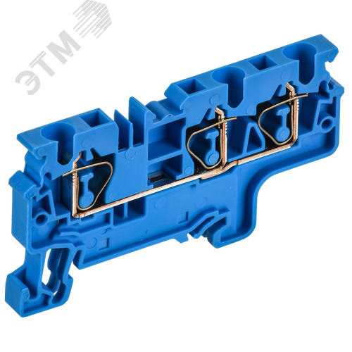 Изображение товара ARMAFIX Клемма пружинная CX4-3 BU 4мм2 трехконтактная синяя IEK (шт)