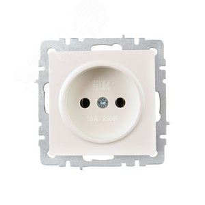 BRITE Розетка без заземления без защитных шторок 10А РС10-1-0-БрЖ жемчуг - фото 2