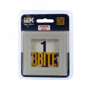 BRITE Рамка 1 пост РУ-1-2-БрВа стекло ванильный - фото 5