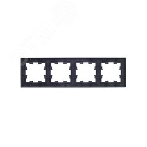 BRITE Рамка 4 поста РУ-4-1-БрА металл алюминий - фото 4