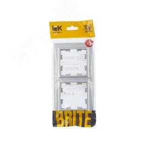 BRITE Рамка 2 поста РУ-2-БрА алюминий - фото 5