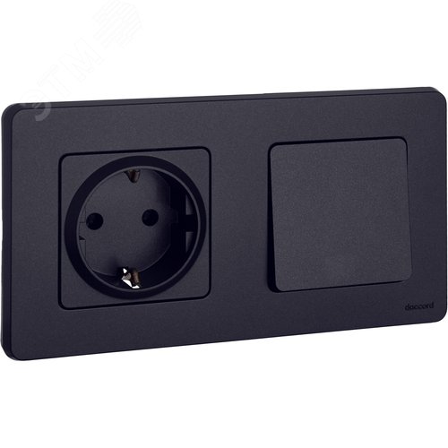 Выключатель 1-клавишный 10АХ безвинтовое крепление антрацит INSPIRIA - фото 3