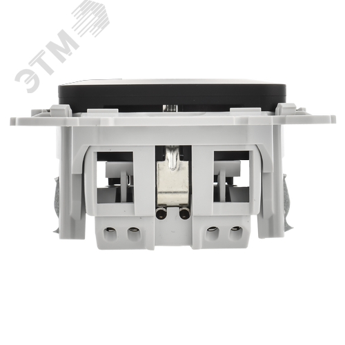 FLITE Розетка с заземлением без защитных шторок безвинтовое крепление 16А РС11-1-ФлЧ черный IEK - фото 4