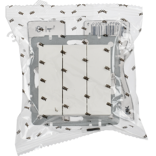 BRITE Выключатель 3-клавишный 10А ВС10-3-0-БрБ белый - фото 2