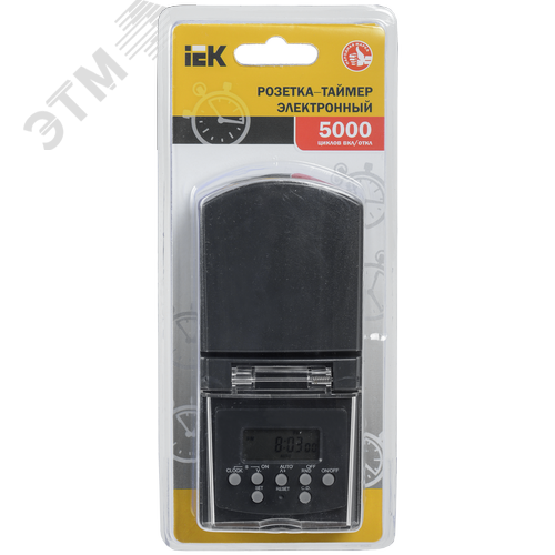 РТЭ-3 Розетка-таймер электр. 1мин 7дн 140on/off 16А IP44 - фото 3