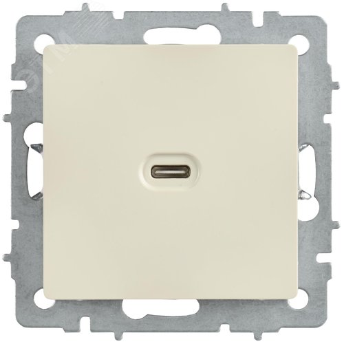 BRITE Розетка USB C 65Вт высокоскоростная зарядка РЮ12-1-БрКр бежевый IEK - фото 4