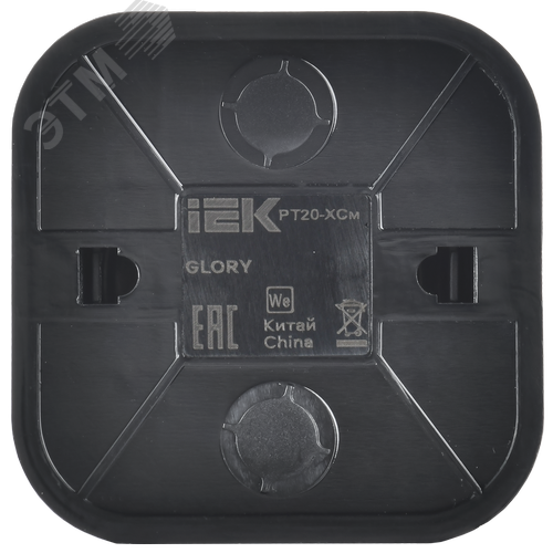 GLORY Розетка для открытой установки телефонная RJ11 РТ20-ХСм сталь матовый IEK - фото 4