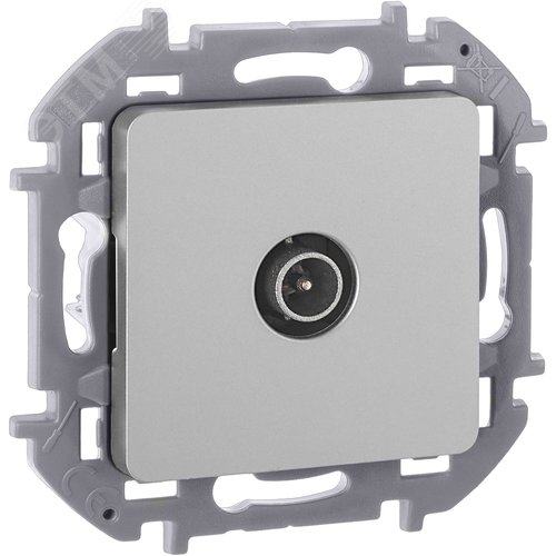 Розетка TV проходная алюминий INSPIRIA - фото 1