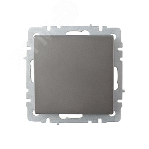 BRITE Выключатель одноклавишный проходной 10А ВС10-1-6-БрС сталь - фото 2