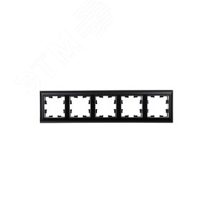 BRITE Рамка 5 постов РУ-5-Бр хром/черный IEK - фото 2
