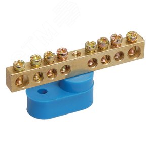 Шина N ноль на одном угловом изоляторе ШНИ-6х9-8-У1-С - фото 1