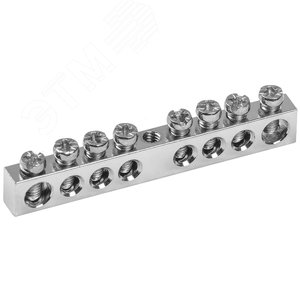 Изображение товара Шина PEN ''земля-ноль'' 6х9мм 8/1 Ni (8групп/крепеж по центру) (шт)