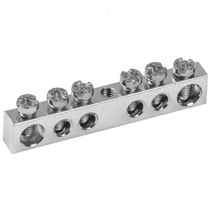 Изображение товара Шина PEN ''земля-ноль'' 6х9мм 6/1 Ni (6групп/крепеж по центру) (шт)