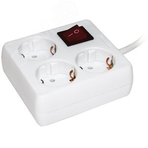 Изображение товара Удлинитель бытовой 3х3м с заземлением с выключателем 16А У-С03К (шт)