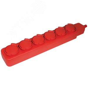 Удлинитель У06В 6 места с защитными крышками IP44 2Р+PE/5метров 3х1мм2 16А/250В - фото 1