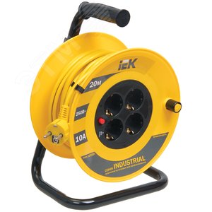 Удлинитель силовой 4 розетки шнур 20м ПВС 3x1 УК20 с термозащитой - фото 1